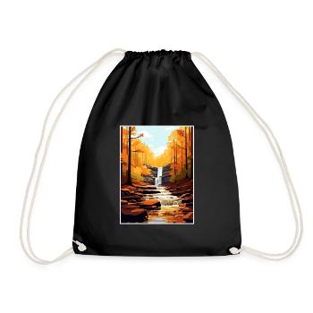 Souvenir du parc d’État de Ricketts Glen en Pennsylvanie - Sac de sport léger - noir - Devant