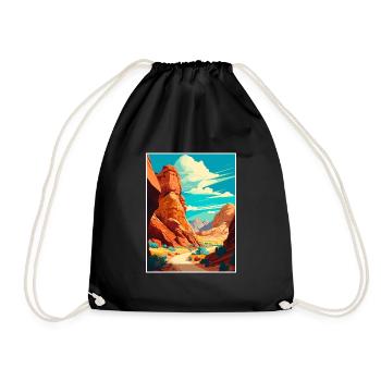 Red Rock Canyon State Park Kalifornien Souvenir - Turnbeutel - Schwarz - Vorne
