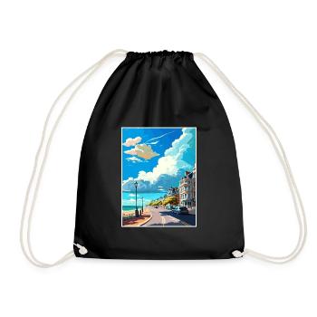 Hove England Vintage Reiseposter WPA Souvenir - Turnbeutel - Schwarz - Vorne