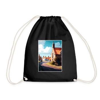Beadnell England Vintage Reiseposter Souvenir - Turnbeutel - Schwarz - Vorne