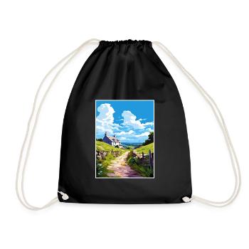 St Neot Cornwall Vintage voyage affiche Souvenir - Sac de sport léger - noir - Devant