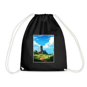 St Just Cornouailles Affiche de voyage vintage souvenir - Sac de sport léger - noir - Devant
