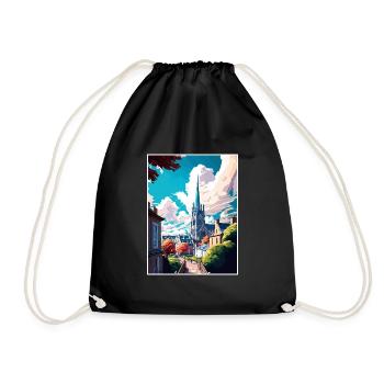 Truro Angleterre Royaume-Uni Vintage voyage affiche Souvenir - Sac de sport léger - noir - Devant