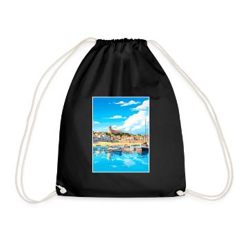 Penzance Cornwall Vintage voyage affiche Souvenir - Sac de sport léger - noir - Devant