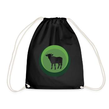 Taureau d’éleveur de vaches - Sac de sport léger - noir - Devant