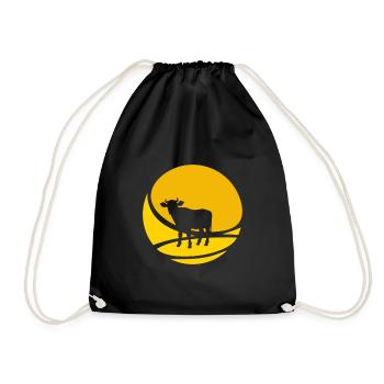 Milk cows moo - Drawstring Bag - black - Front