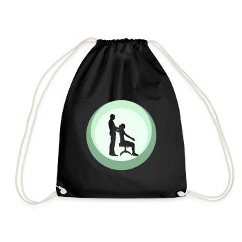 Chiropraktik Mediziner Chiropractor - Turnbeutel - Schwarz - Vorne
