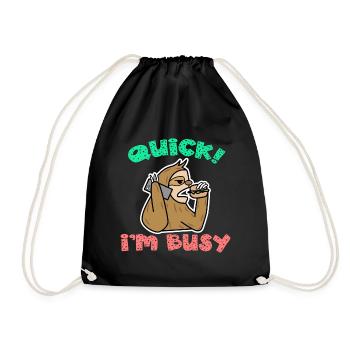 Relax Funny Statement I Don't Care Attitude - Drawstring Bag - black - Front