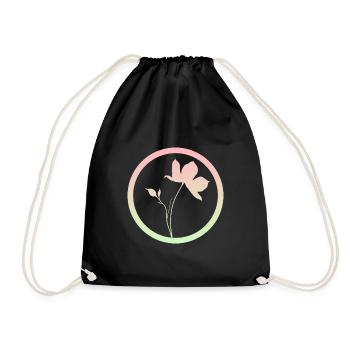 Botanisch Flora Pflanzenkunde - Turnbeutel - Schwarz - Vorne