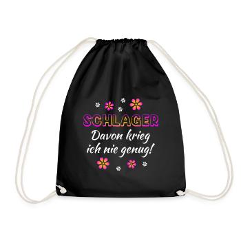 Schlager davon krieg ich nie genug - Turnbeutel - Schwarz - Vorne
