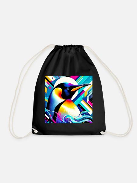 Pinguin - Turnbeutel - Schwarz