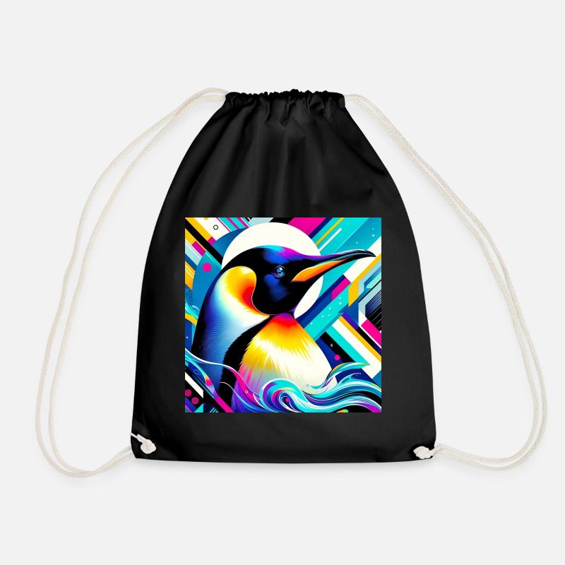 Pinguin - Turnbeutel - Schwarz