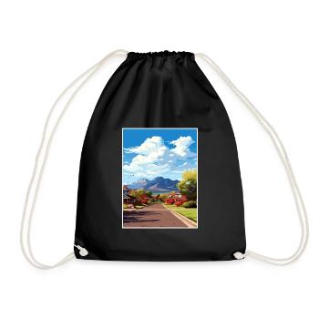 Springdale Utah Posters Vintage Travel Poster WPA - Drawstring Bag - black - Front