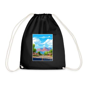 Springdale Utah Posters Vintage Travel Poster WPA - Drawstring Bag - black - Front