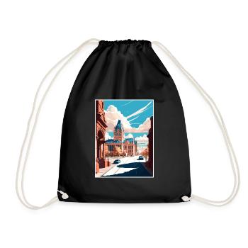 Syracuse New York State Vintage Travel Poster WPA - Drawstring Bag - black - Front