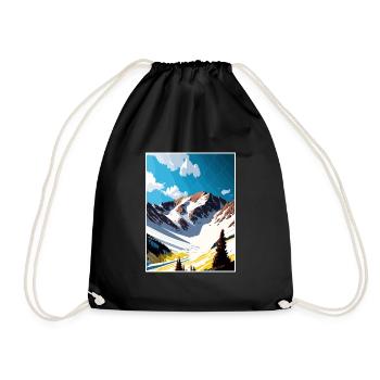 Arapahoe Basin Colorado Vintage Travel Poster WPA - Drawstring Bag - black - Front