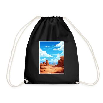 Goblin Valley State Park Vintage voyage affiche WPA - Sac de sport léger - noir - Devant