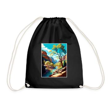 Oak Creek Canyon Arizona Vintage voyage affiche WPA - Sac de sport léger - noir - Devant