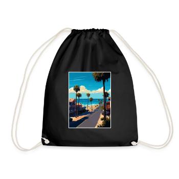 Newport Beach Kalifornien Vintage Reiseposter WPA - Turnbeutel - Schwarz - Vorne