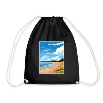 Anchor Point Beach Alaska Affiche de voyage Vintage - Sac de sport léger - noir - Devant