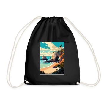 El Matador Californie Cali Vintage affiche de voyage - Sac de sport léger - noir - Devant