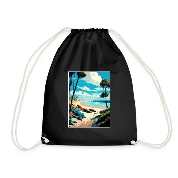 Affiche de voyage Vintage de Salt Creek Beach en Californie - Sac de sport léger - noir - Devant