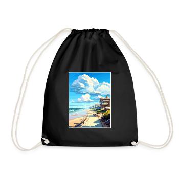 Affiche de voyage Vintage de Salt Creek Beach en Californie - Sac de sport léger - noir - Devant