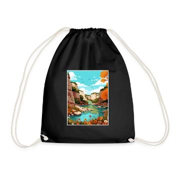 Parc d’État de la rivière Guadalupe Texas affiche de voyage - Sac de sport léger - noir - Devant