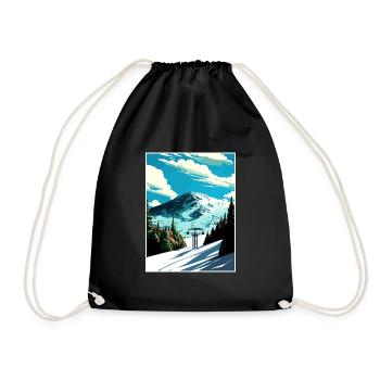 Whiteface Mountain Reiseplakat für den Bundesstaat New York - Turnbeutel - Schwarz - Vorne