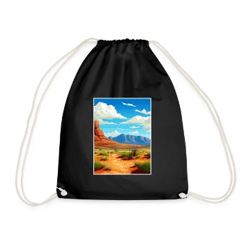 Guadalupe Mountains National Park Travel Poster - Drawstring Bag - black - Front