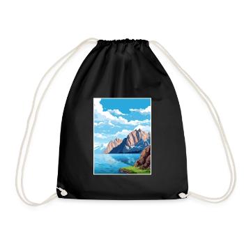 Kenai Fjords Nationalpark Alaska Reiseposter - Turnbeutel - Schwarz - Vorne