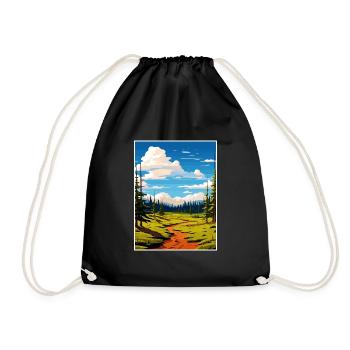 Parc national de Fishlake Utah Vintage affiche de voyage - Sac de sport léger - noir - Devant