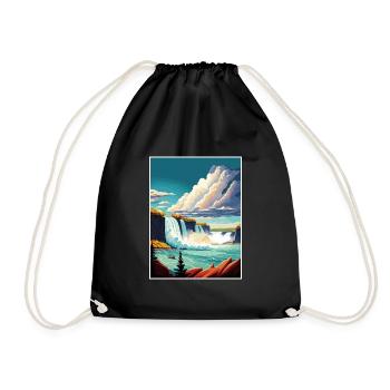 Niagara Falls New York State Vintage-Reiseposter - Turnbeutel - Schwarz - Vorne