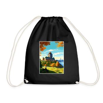 Affiche de voyage Fairmont Le Château Frontenac - Sac de sport léger - noir - Devant