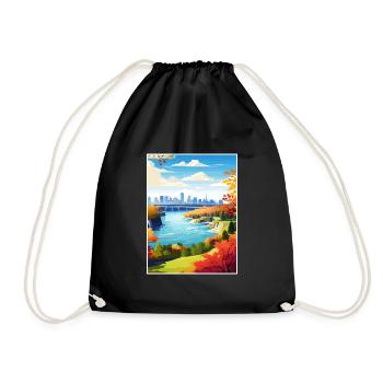 Niagara Falls New York State Vintage-Reiseposter - Turnbeutel - Schwarz - Vorne