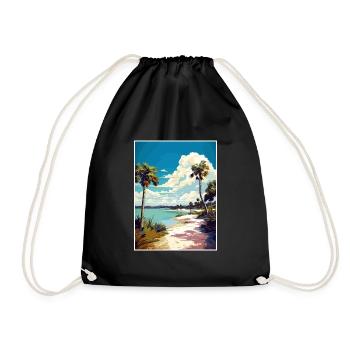 Lovers Key State Park Floride affiche de voyage - Sac de sport léger - noir - Devant