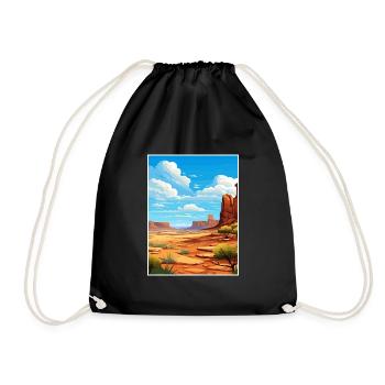 Canyonlands National Park Vintage Travel Poster - Drawstring Bag - black - Front