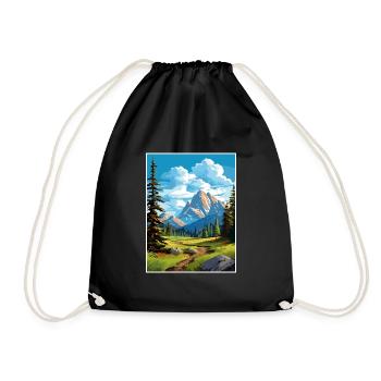 Parc national de Banff Canada Affiche de voyage Vintage - Sac de sport léger - noir - Devant