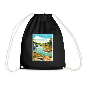 Parc d’État de Mckinney Falls, Texas Affiche de voyage - Sac de sport léger - noir - Devant