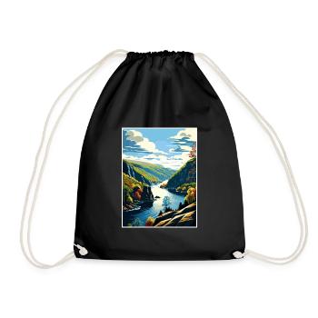 Delaware Water Gap Pennsylvanie affiche de voyage - Sac de sport léger - noir - Devant