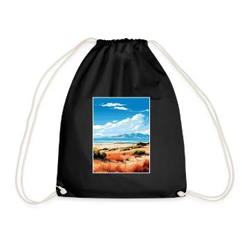 Parc d’État d’Antelope Island Utah affiche de voyage - Sac de sport léger - noir - Devant