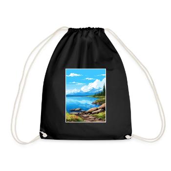 Iliamna lac Alaska Vintage voyage affiche Souvenir - Sac de sport léger - noir - Devant