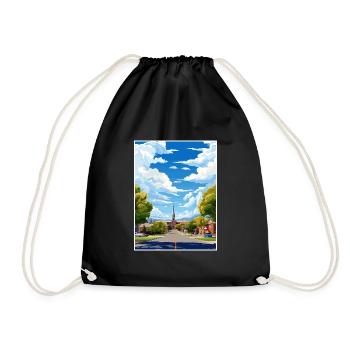 Vernal Utah Posters Vintage Travel Poster Souvenir - Drawstring Bag - black - Front