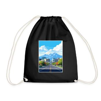 Salt Lake Utah Vintage voyage affiche WPA Souvenir - Sac de sport léger - noir - Devant