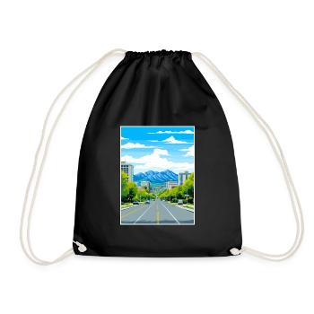 Salt Lake Utah Vintage voyage affiche WPA Souvenir - Sac de sport léger - noir - Devant