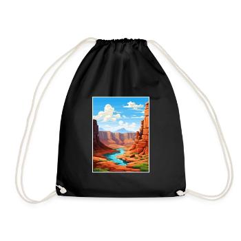 Vernal Utah Posters Vintage Travel Poster Souvenir - Drawstring Bag - black - Front