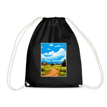 Torrey Utah Posters Vintage Travel Poster Souvenir - Drawstring Bag - black - Front