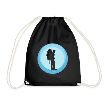 Backpacking Backpacker Backpacking - Drawstring Bag - black - Front