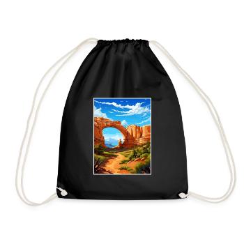 Pont naturel Utah Vintage voyage affiche Souvenir - Sac de sport léger - noir - Devant