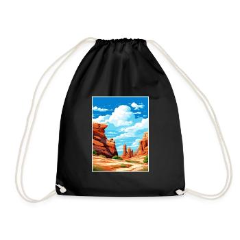 Escalante grand Utah Vintage voyage affiche WPA Art - Sac de sport léger - noir - Devant